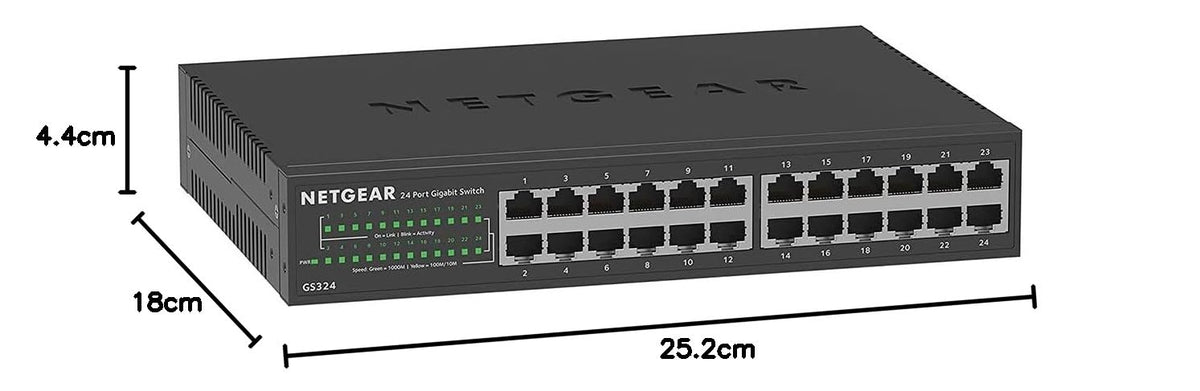 NETGEAR 5 Port Gigabit Network Switch (GS305) | Unmanaged Ethernet Switch | Ethernet Splitter | Silent Operation | Desktop or Wall Mount
