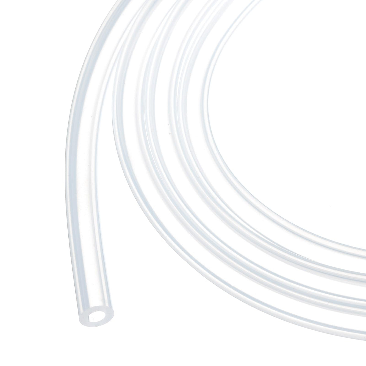 3.3ft Silicone Tubing 4mm ID 6mm OD Clear Industrial Plastic Tubing Pure Silicone Hoses for Pump Siphoning Draining Irrigation Brewing, 1/4"