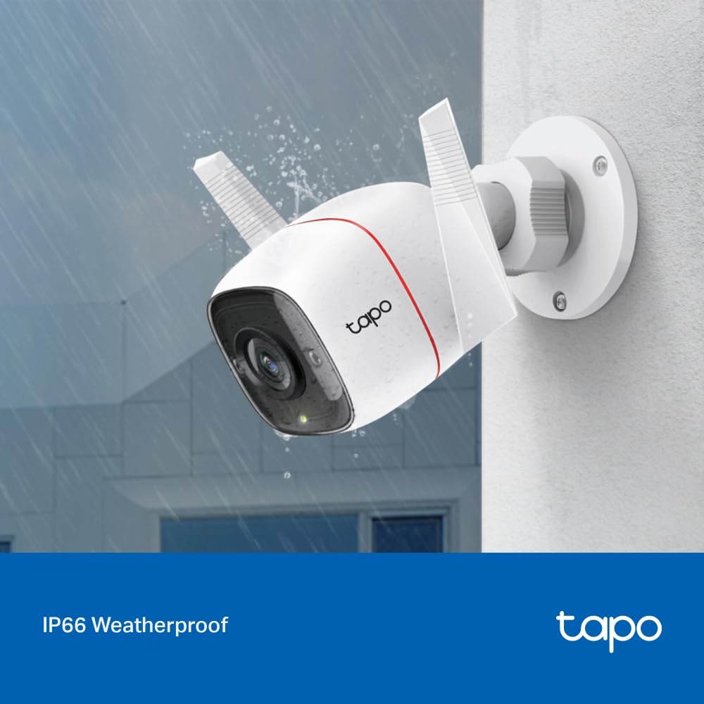 Tapo TP-Link C500 Outdoor Wi-Fi Security Camera, 360° FHD 1080P with Night Vision, Two-Way Audio, Cloud Video Recording, Works with Alexa