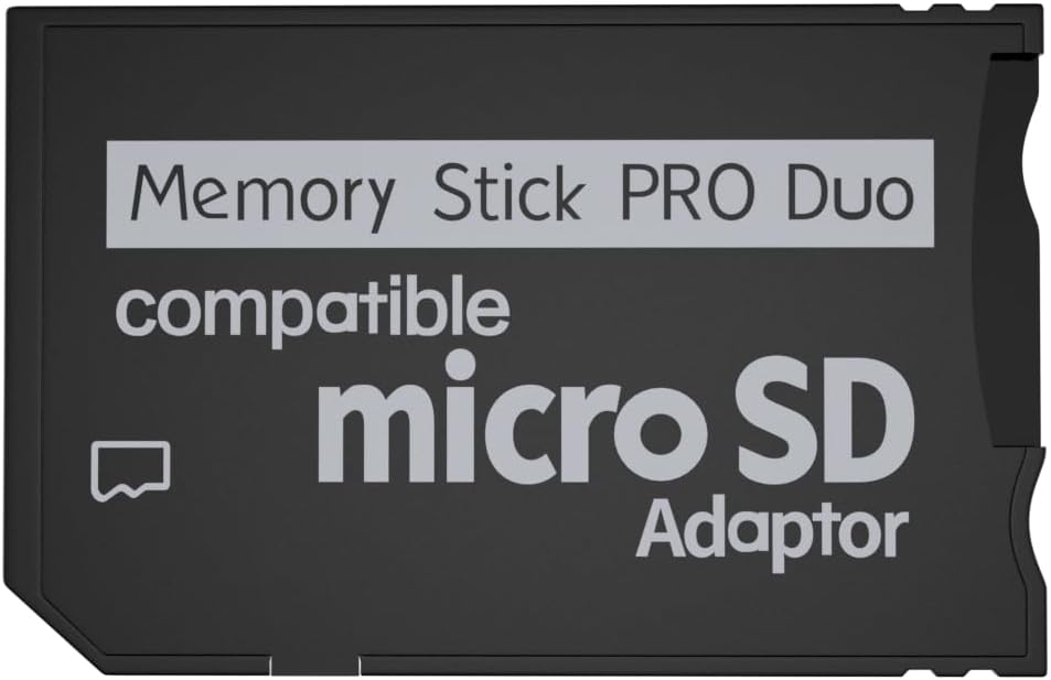 PSP Memory Stick Adapter: Micro SD to PSP Memory Stick PRO Duo MagicGate Card for Playstation Portable, Camera, Handycam