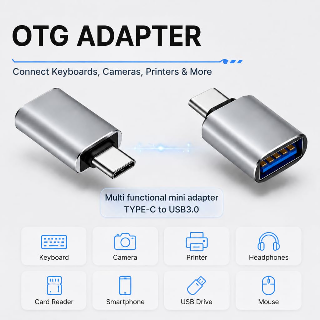 USB C to USB Adaptor, USB to USB C Adapter 2Pack, Type C Female to A Male Charger Cable Converter Compatible with Notebook, Tablet, Smartphone, iPad 10 Air 4 5,Apple 15 14 13 12 Pro Max (Red)