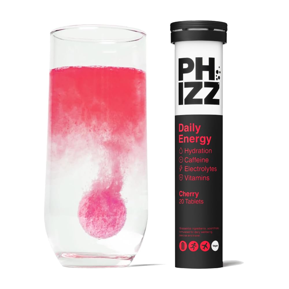 Phizz Electrolytes, Multivitamin & Hydration Tablets - 60 Effervescent Rehydration Electrolyte Tablets - 18 Vitamins & Minerals, Vitamin C, Vegan, Vegetarian & Low Calorie (Lemon, 60 Tablet)