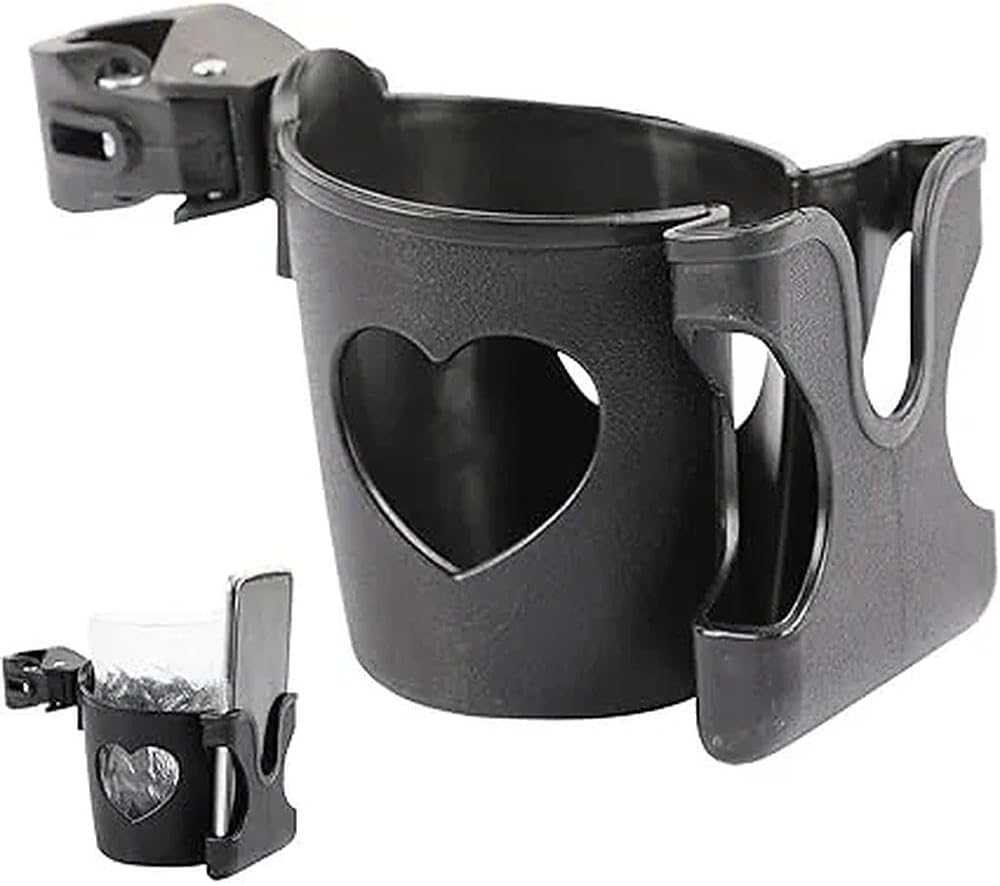 Universal Pram Accessory - Phone & Coffee Cup Holder for Pushchair, Stroller, Buggy