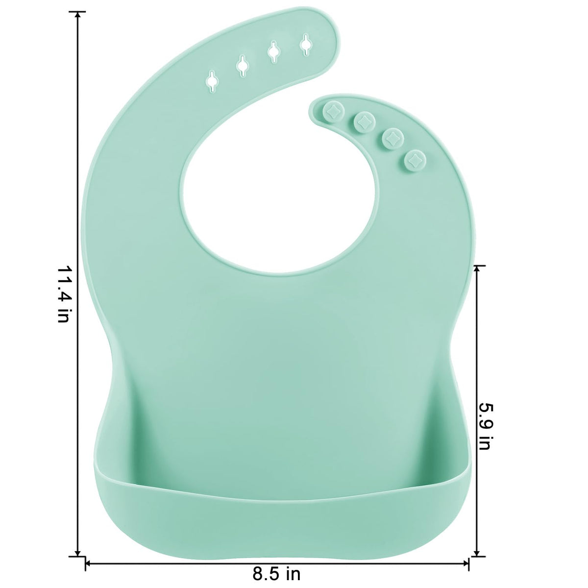 PandaEar 3 Pack Thick Silicone Baby Bibs for Babies & Toddlers (10-72 Months)| Waterproof Baby Feeding Bibs Adjustable with Wide Food Catcher Pocket, Soft, Unisex, Non Messy |Brown/Blue/Green