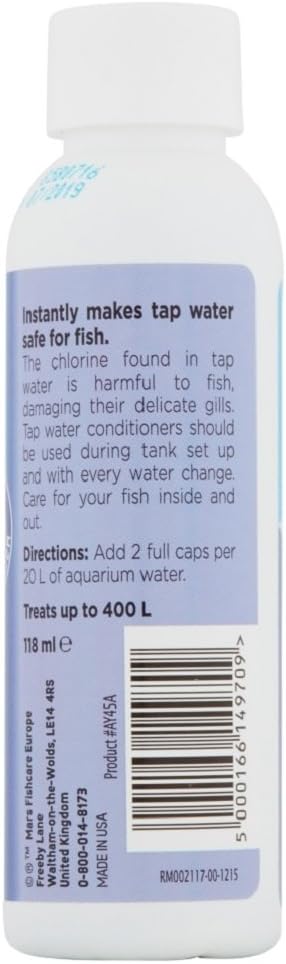 AQUARIAN Tap Water Safe Fish Aquarium Water Conditioner, 118 ml Bottle