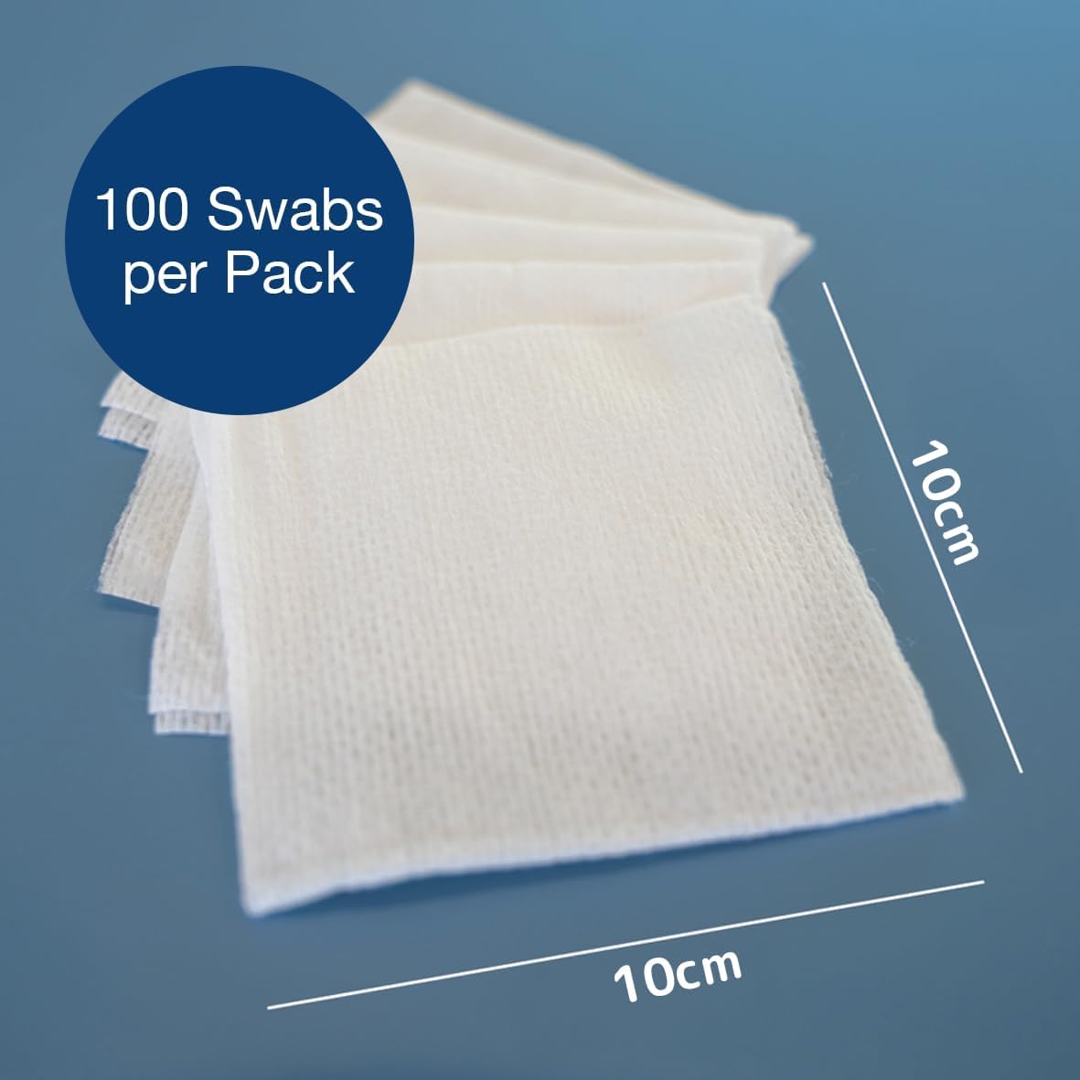 ABENA Gauze Pads, 5x5cm, Pack of 100, Non-Sterile, Non-Adhesive Medical Swabs, Soft Absorbent Non-Woven Swabs for Injury Dressing, Skin Preparation & First Aid Use, Lint-Free Dressings for Wounds