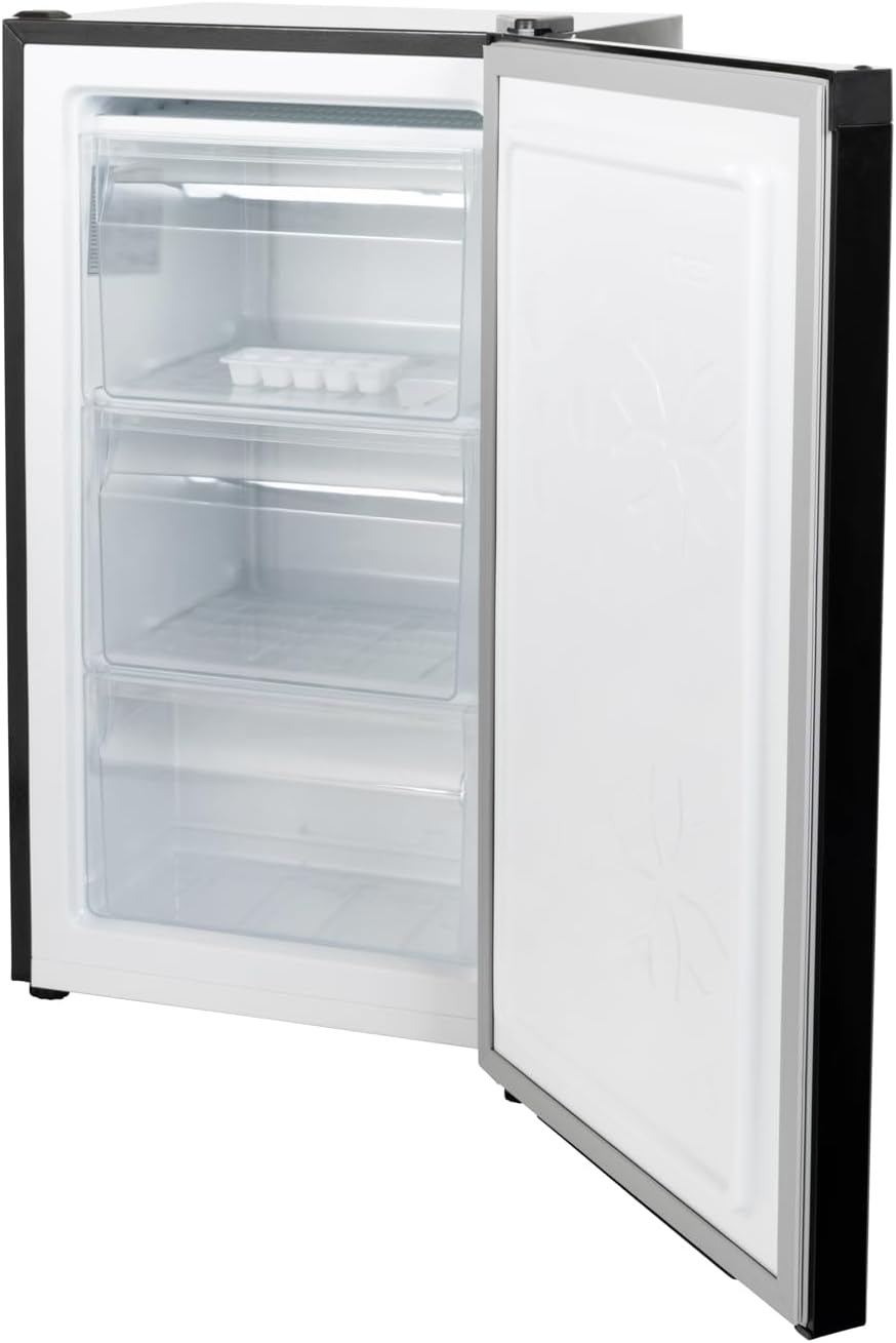 Willow WUCFZ48B 60L Undercounter Freezer - Recessed Handle, Reversible Door, 3 Drawers, Adjustable Thermostat, Mark-Proof Finish, 4* Freezer Rating, Easy Clean, Adjustable Feet - Black