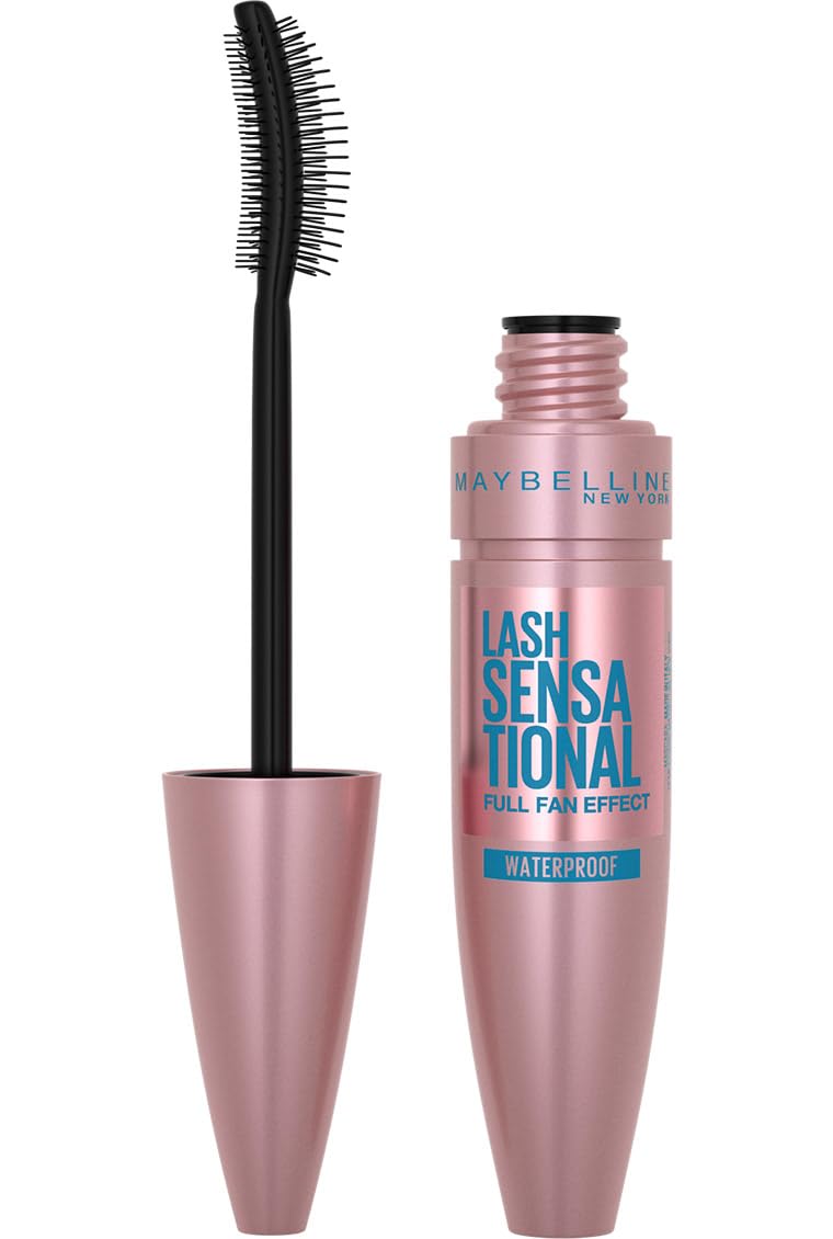Maybelline Mascara, Lash Sensational Volumizing & Thickening, Eyelash Lengthening, Flake Free Formula, Layer Reveal Brush, Defining Mascara, Maybelline New York, Shade: Very Black