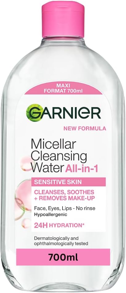 Garnier Micellar Water 700ml, All-in-One Face Cleanser & Makeup Remover