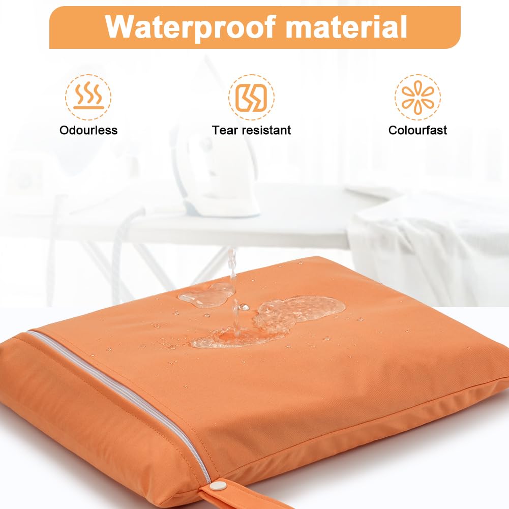 2PCS Wet Bags for Baby Items, Wet Swimsuits, Beach, Camping(Black)