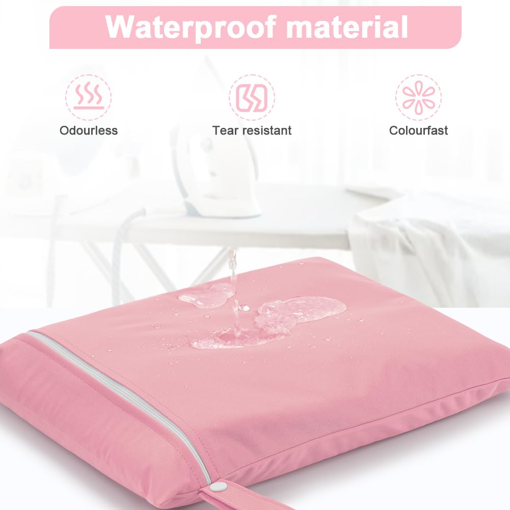 2PCS Wet Bags for Baby Items, Wet Swimsuits, Beach, Camping(Black)