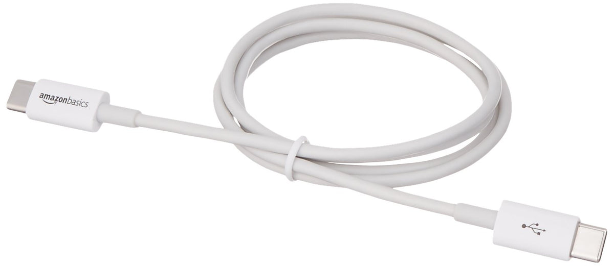 Amazon Basics USB-C to USB-C 2.0 Fast Charger Cable, 480Mbps Speed, USB-IF Certified, for Apple iPhone 16/15, iPad, Samsung Galaxy, Tablets, Laptops, 0.9 m, Black