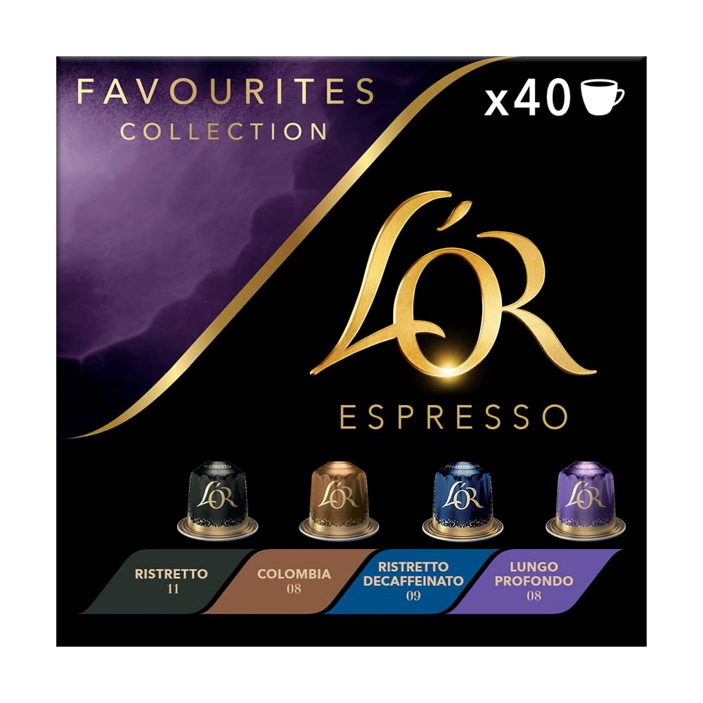 L'OR Espresso Intense Coffee Pods Variety Bundle (Pack of 12, Total 120 Capsules) Nespresso®* Compatible
