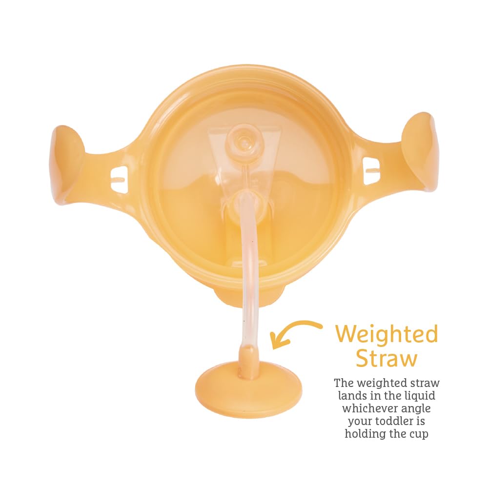 Munchkin Click Lock Tip & Sip Straw Cup Set| Baby & Toddler Sippy Cups with Straw| BPA Free Non Spill Cup| Dishwasher Safe Baby Straw Cup| Weighted Straw Childrens Cups| 7oz/207ml| 2 Pack| Pink/Purple