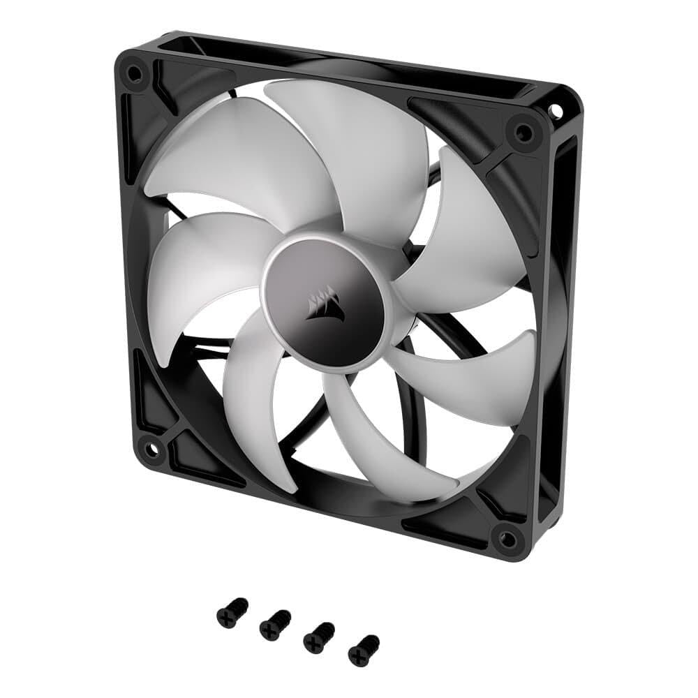 CORSAIR RS120 ARGB 120mm PWM Fans – Daisy-Chain Connection – Low-Noise – Magnetic Dome Bearing – Triple Pack – White