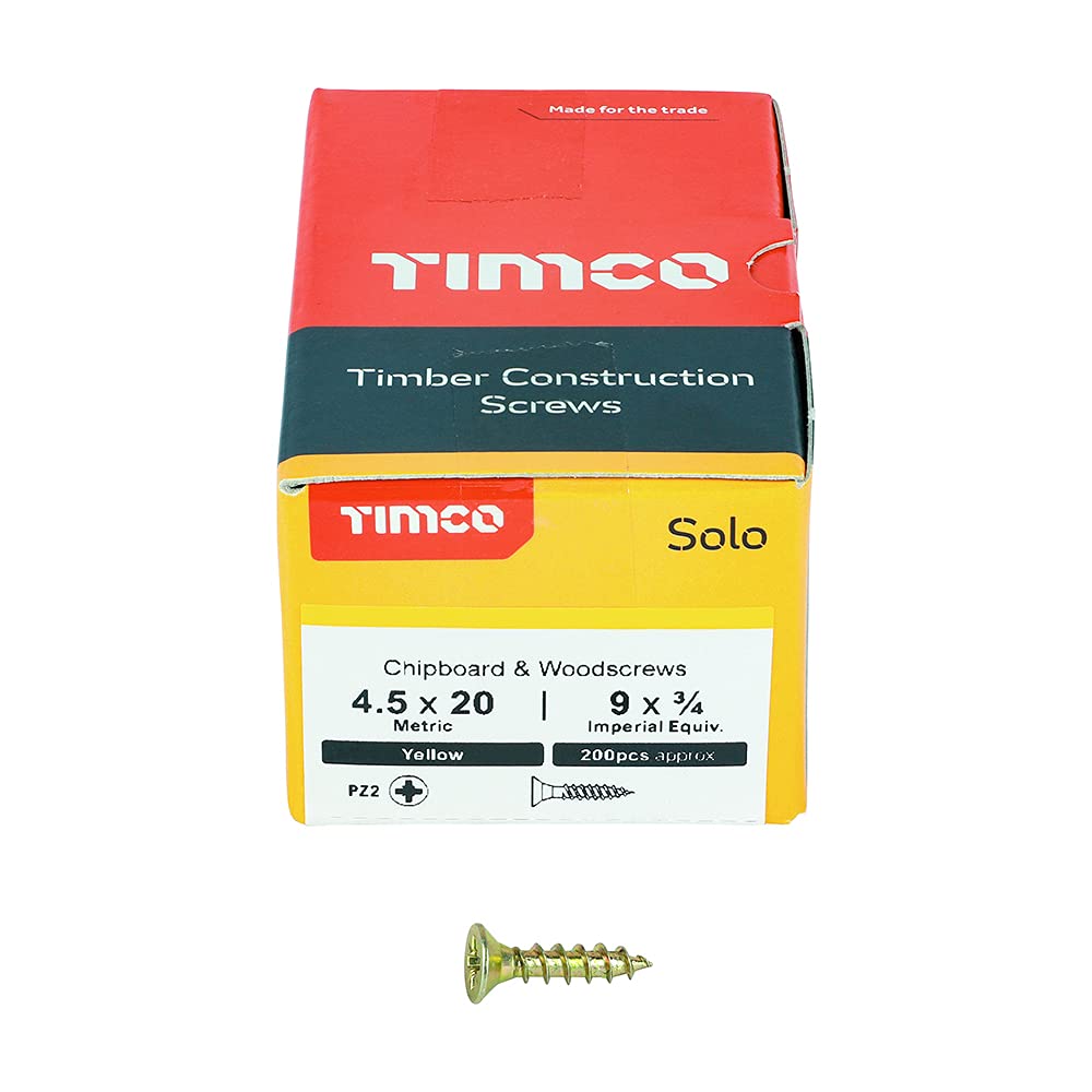 TIMCO Solo Chipboard & Woodscrews - Gold - 6.0 x 90mm - 60090SOLOC