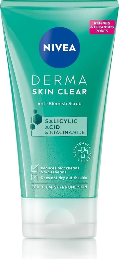 NIVEA Derma Skin Clear Anti-Blemish Scrub, 150 ml