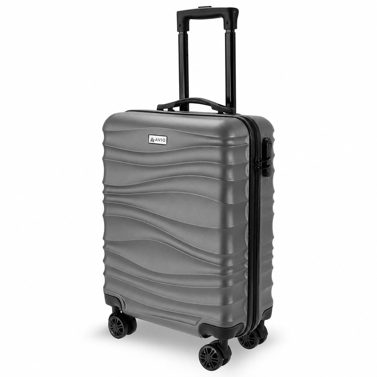 Avio Carry-On Cabin Luggage 55x40x20cm | Hard Shell Suitcase 4 Wheels