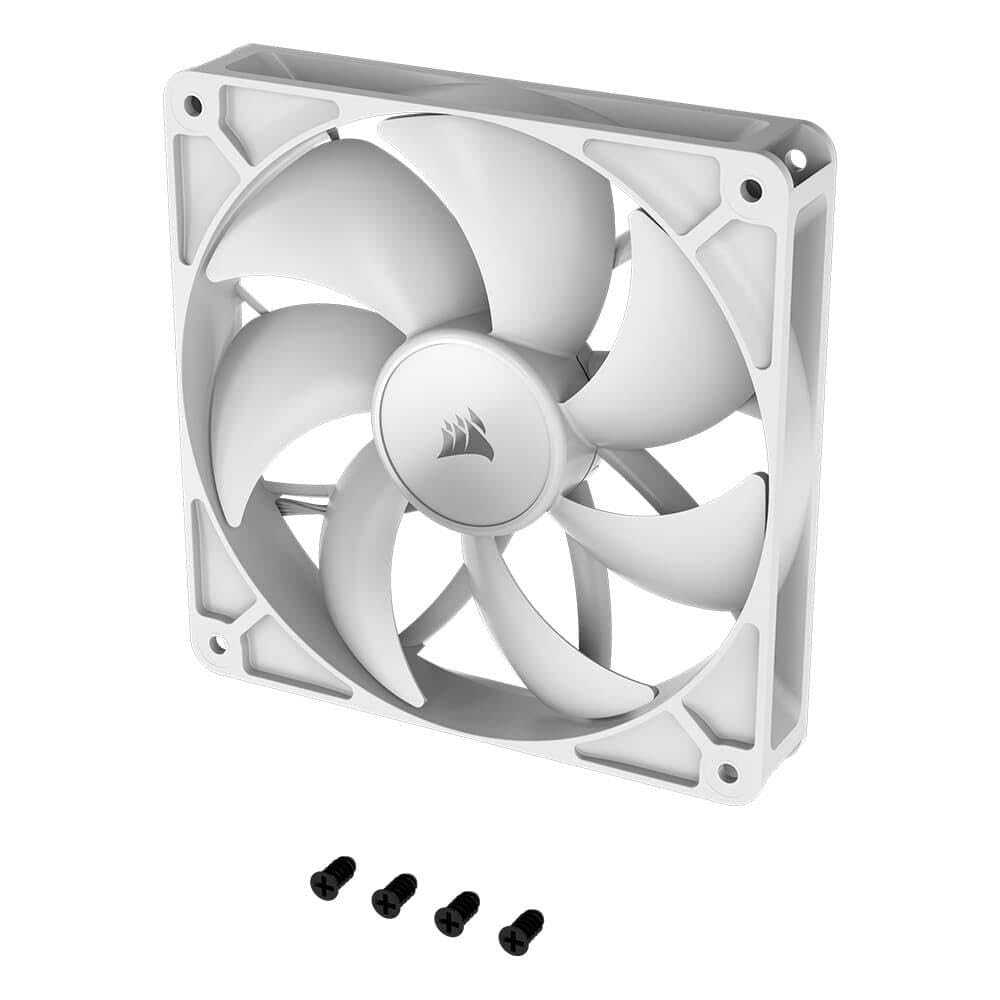 CORSAIR RS120 ARGB 120mm PWM Fans – Daisy-Chain Connection – Low-Noise – Magnetic Dome Bearing – Triple Pack – White