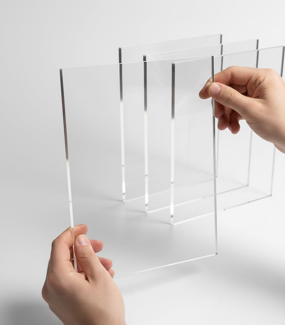 Pixly® Crystal Clear Acrylic Perspex Plastic Sheet | Transparent | A5 A4 A3 | 2mm/3mm/5mm Thickness - Multipurpose Crafting, DIY and More (Thickness: 3mm, A4-210mm x 297mm) (Pack of 3)