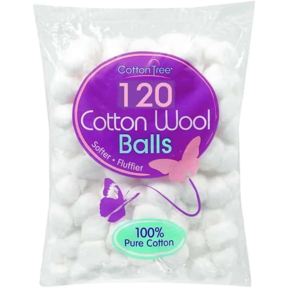 COTTON TREE 100% Pure Cotton, Super Soft, Pack of 200