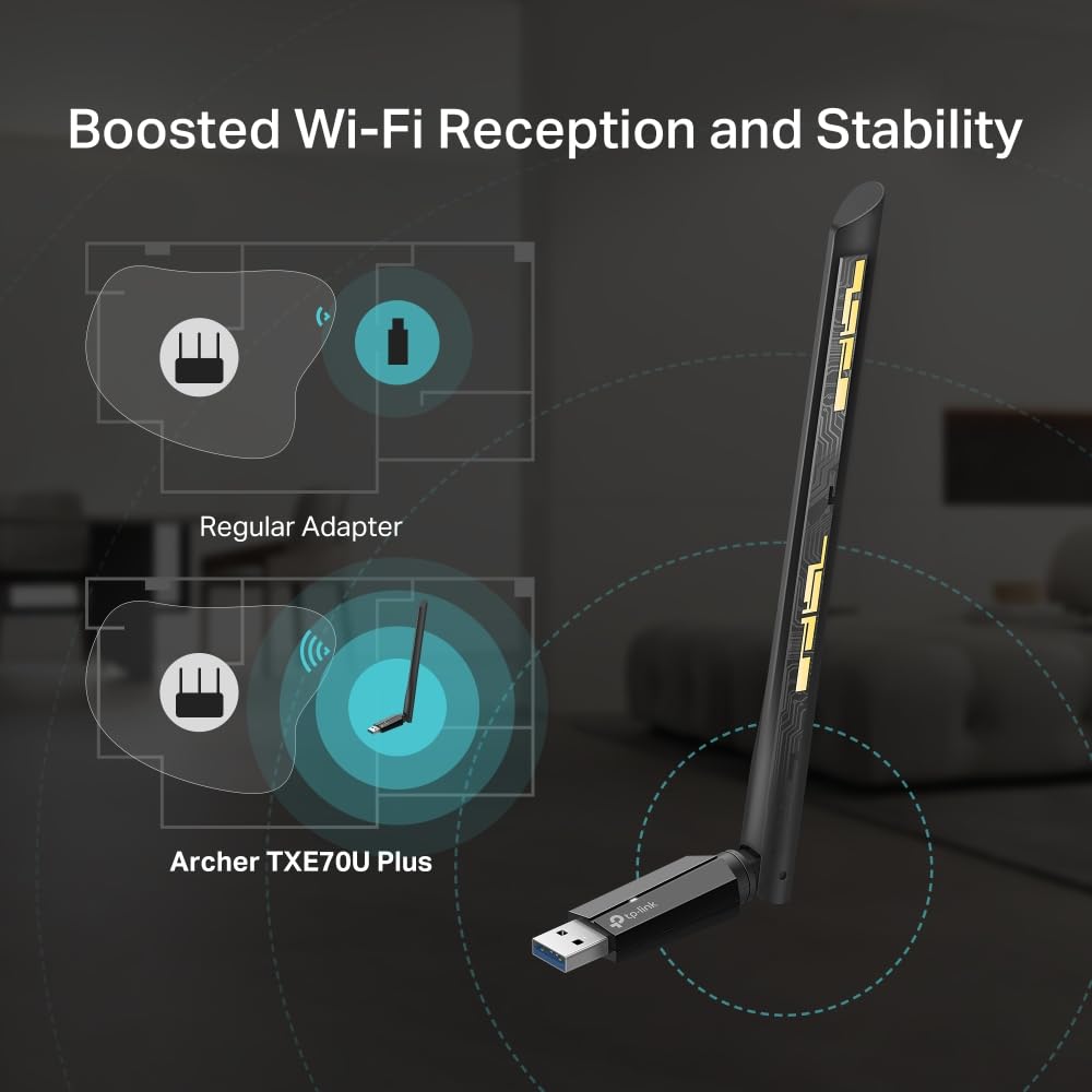 TP-Link Archer T3U Plus AC1300 WiFi Dongle, USB WiFi Adapter for PC