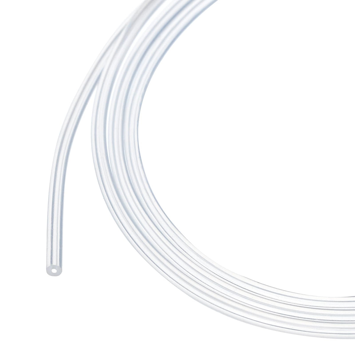 3.3ft Silicone Tubing 4mm ID 6mm OD Clear Industrial Plastic Tubing Pure Silicone Hoses for Pump Siphoning Draining Irrigation Brewing, 1/4"