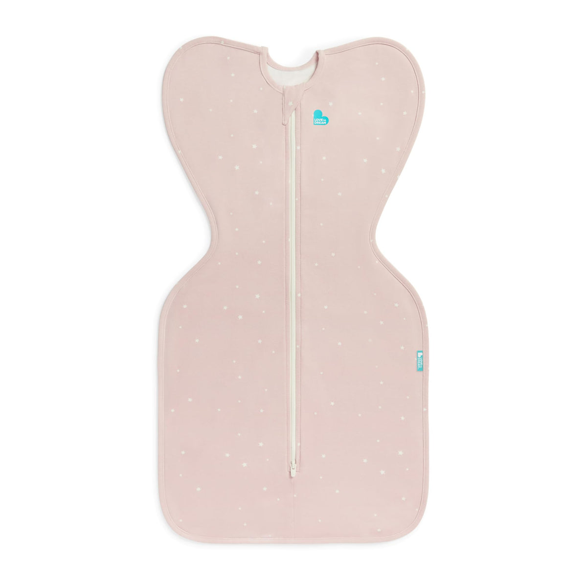 Love To Dream™ Swaddle UP™, Newborn 2.2-3.8 kg - Grey, Snug Fit, Supports Healthy Sleep Routine, 1.0 Tog - Ideal for 20-24°C Temperatures, Machine Washable Cotton & Double Zip for Easy Nappy Changes