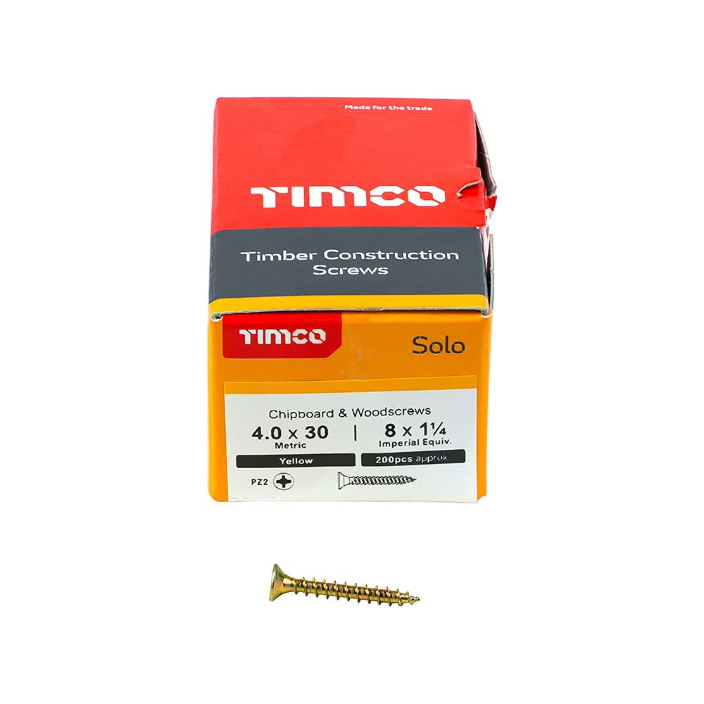 TIMCO Solo Chipboard & Woodscrews - Gold - 6.0 x 90mm - 60090SOLOC