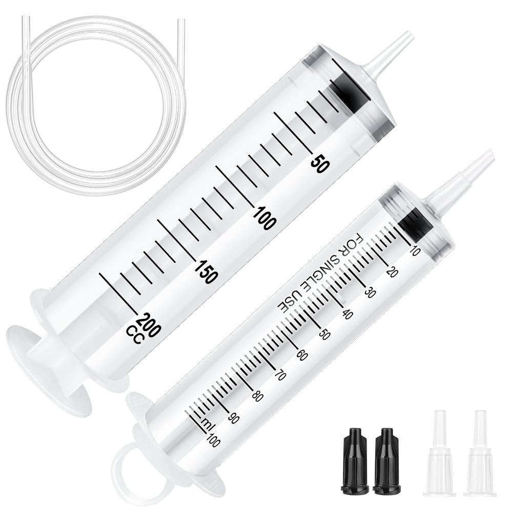 OFFCUP Plastic Syringes, 3pcs 20ML No Needle Syringe Individually Packaged
