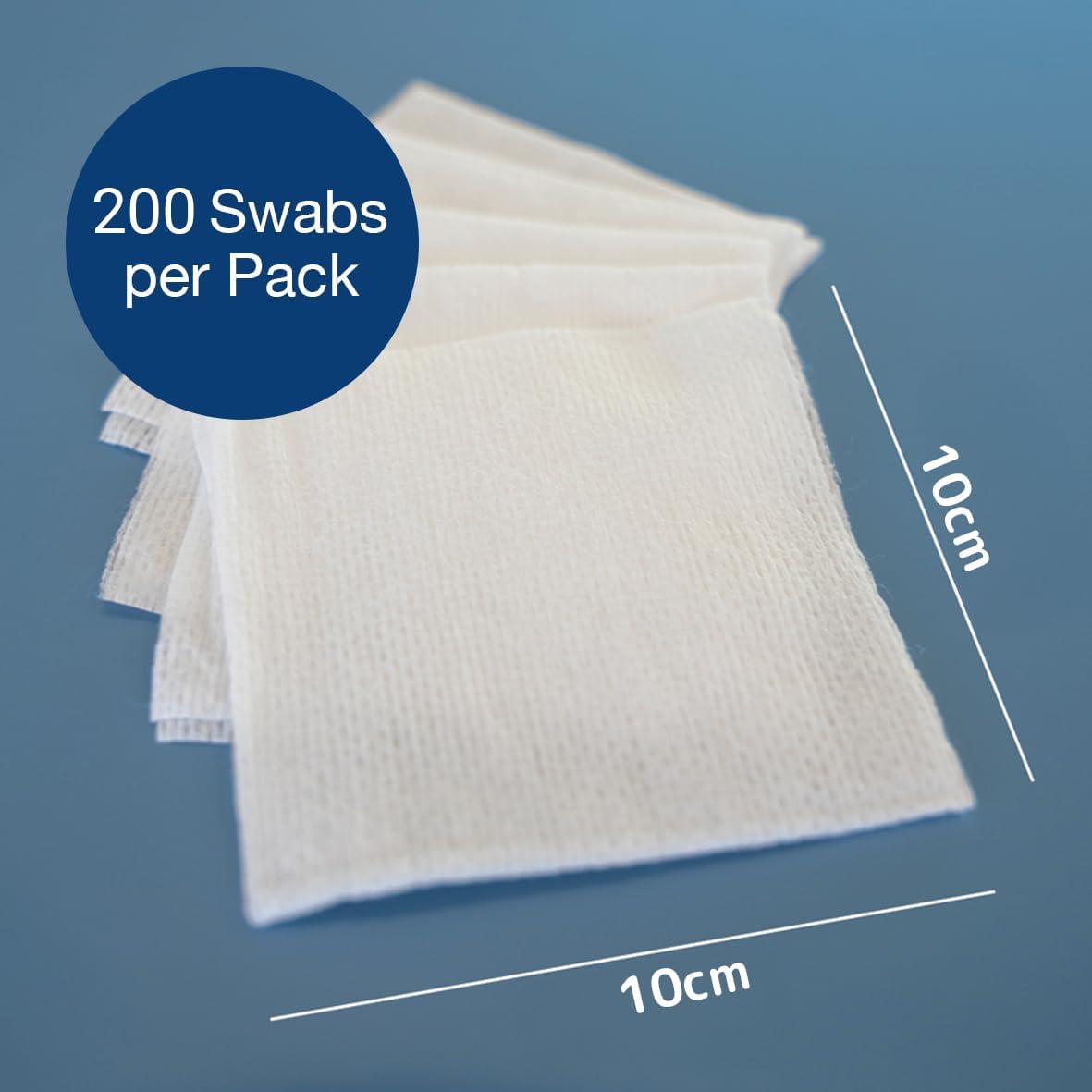 ABENA Gauze Pads, 5x5cm, Pack of 100, Non-Sterile, Non-Adhesive Medical Swabs, Soft Absorbent Non-Woven Swabs for Injury Dressing, Skin Preparation & First Aid Use, Lint-Free Dressings for Wounds