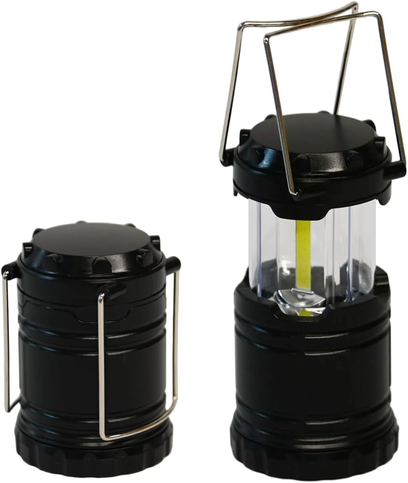 Ram® 2 x Portable Camping Lantern Battery Operated LED Camp Tent Hiking Emergency Outdoor Hanging Light with Foldable Hooks