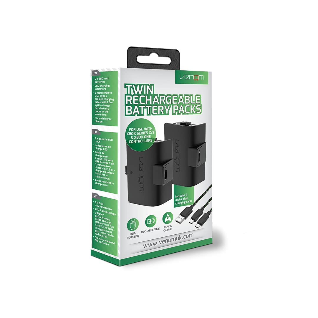Venom Rechargeable Battery Twin Pack - White (Xbox Series X & S/Xbox One)