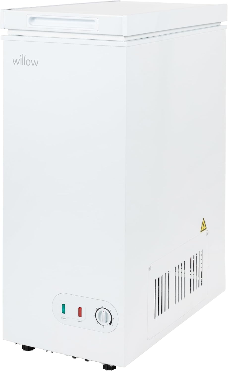 Willow WCF60W Freestanding 51L Chest Freezer with Removable Storage Basket, Suitable for Outbuildings and Garages, 2 Years Warranty - White