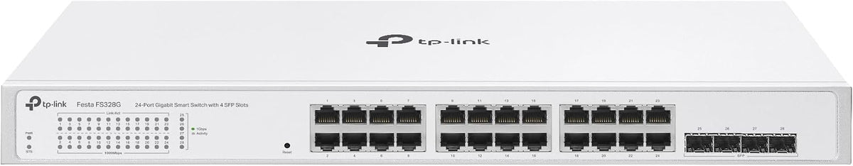 TP-Link Festa FS328G - 24-Port Gigabit Switch with 4 SFP Slots, Cloud Management, Enterprise Network Optimization, Security and Stable Performance