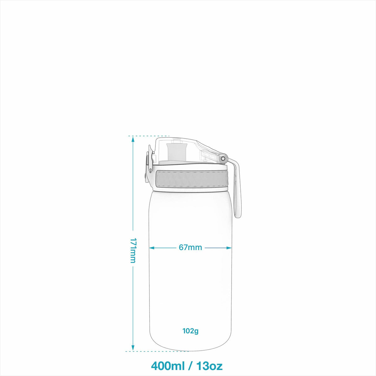 ION8 Kids Water Bottle, 350 ml/12 oz, Leak Proof, Easy to Open, Secure Lock, Dishwasher Safe, Carry Handle, Hygienic Flip Cover, Easy Clean, Odour Free, Rose Pink