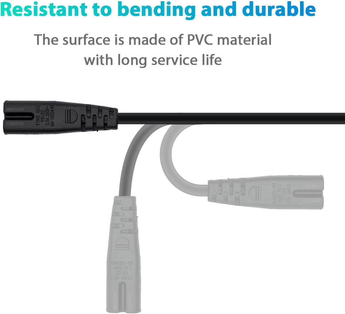 Mcbazel 3M UK Power Cable (IEC320C7 to BS 1363) C7 Figure 8 Power Lead,PS4 Power Cable,Kettle Lead/Power Cord compatible with Samsung LG Philips Toshiba TV/Printer/PS4/PS3/PS5