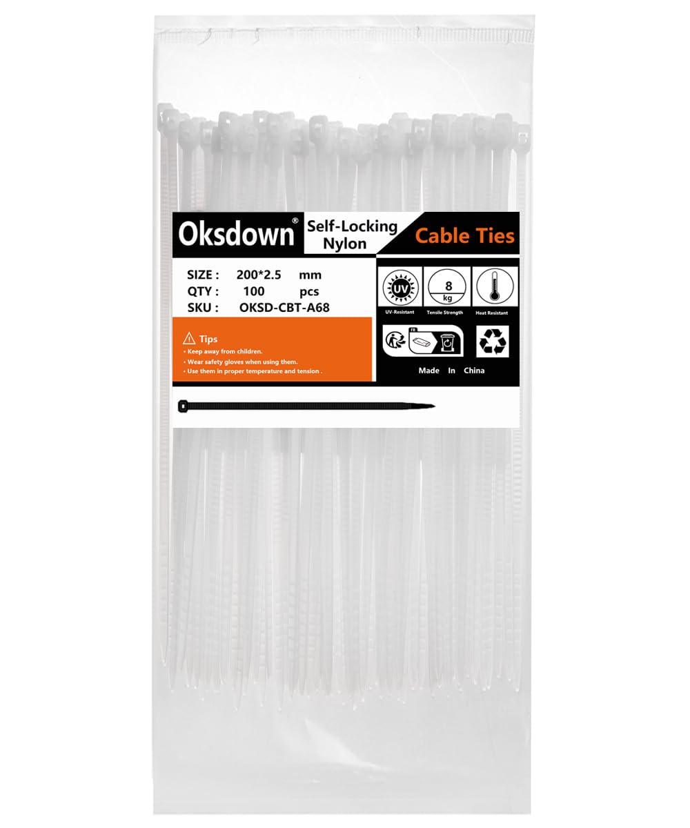 100 Pack Yellow Plastic Cable Ties 300mm×3.6mm Heavy Duty Strong Nylon Premium Self Locking 12 inch/30 cm Long Zip Tie Wraps