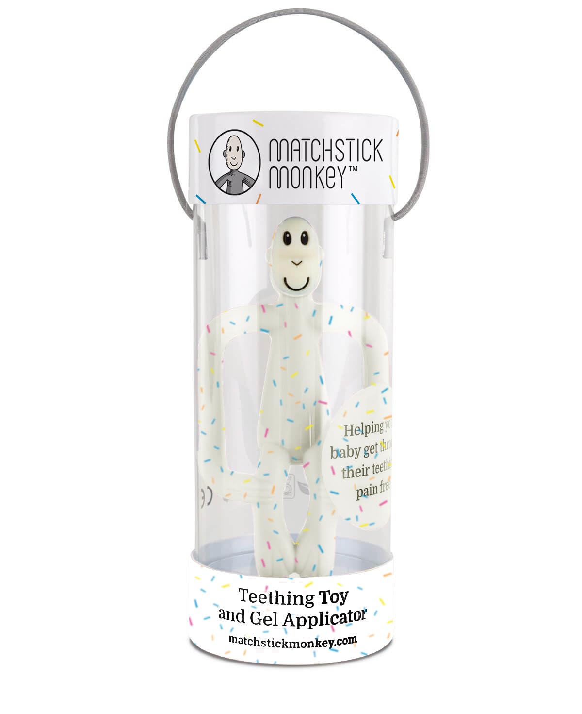Matchstick Monkey Original Teether with Gel Applicator, Hearts