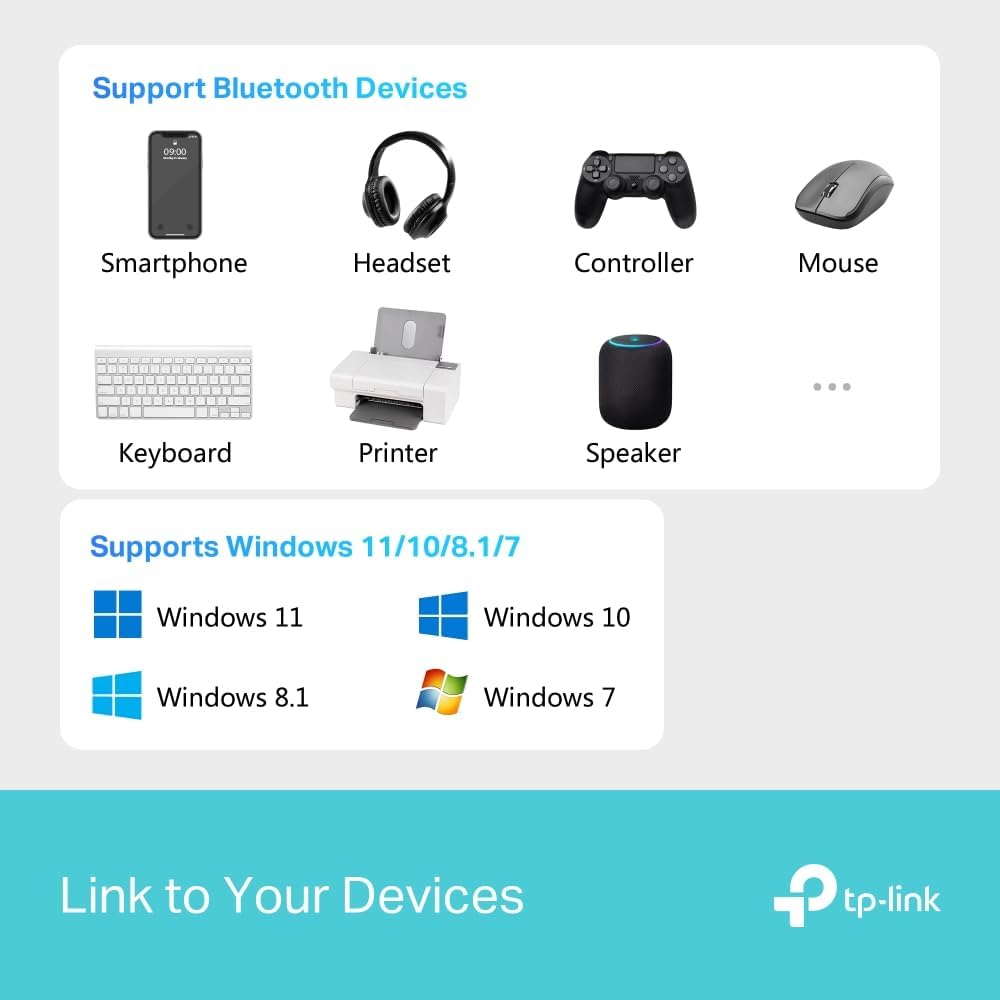 TP-Link UB600 Bluetooth 6.0 USB Adapter for PC, Nano Bluetooth Dongle