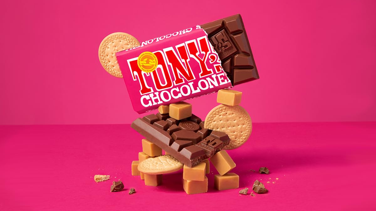 Tony's Chocolonely Milk Chocolate Bar - 180g Belgian Fairtrade Chocolate, Gift, 32% Cocoa, Vegetarian