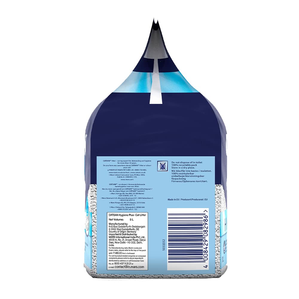 Catsan Hygiene Non-Clumping Odour Control Cat Litter 5L