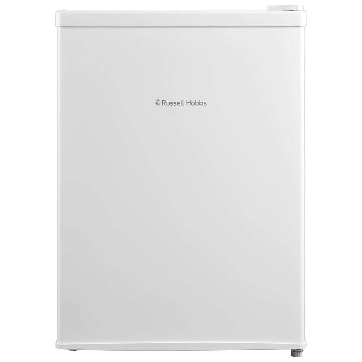 Russell Hobbs Table Top Larder Mini Fridge 66L Capacity, Reversible Door & Adjustable Feet, 0 to 8 Degrees Manual Temperature Control, Silver RH67TTLF0E1SS