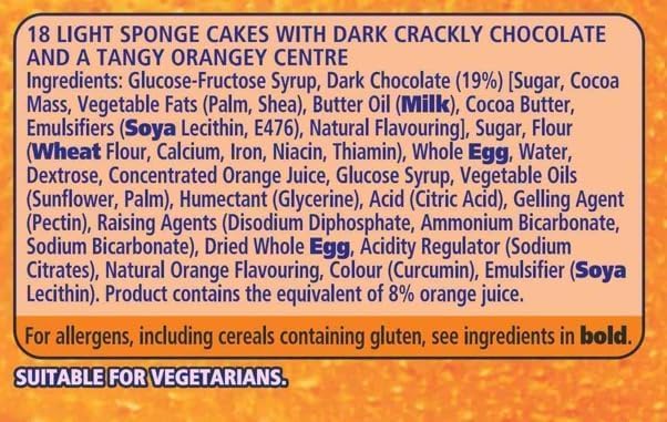 McVitie's Jaffa Cakes Original Biscuits Snack Pack, 6 x 3 Cakes, 198 g