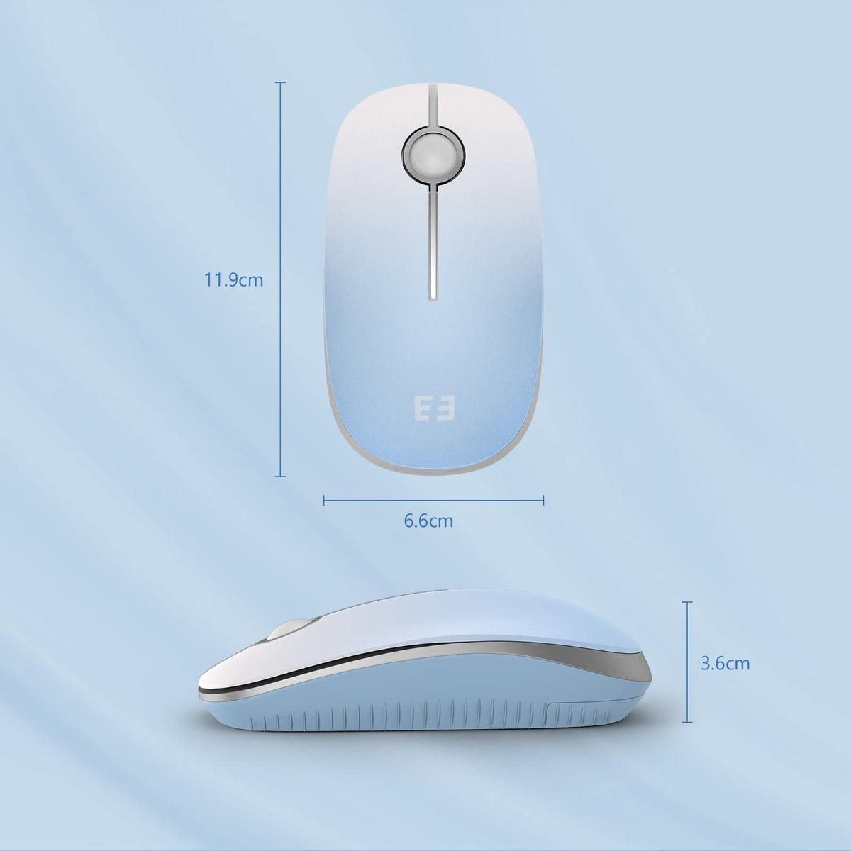 Seenda Wireless Mouse, Silent with 2.4G USB Receiver, Black