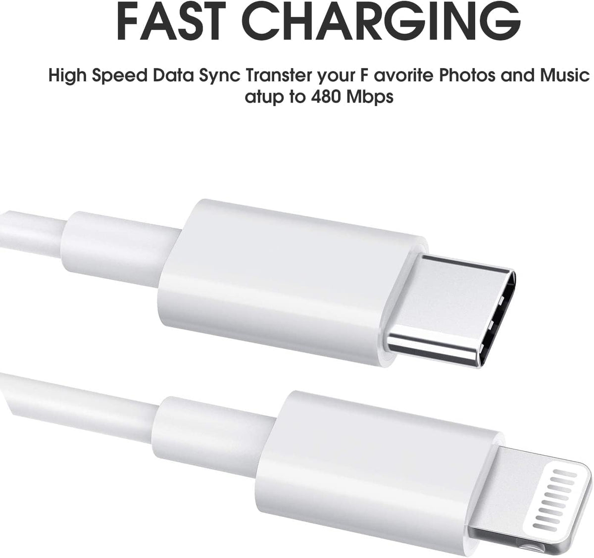 USB C to Lightening Cable 2Pack 2M MFi Certified, Fast Charging USBC i Phone Charger Lead for Apple iPhone 14 13 12 11 Pro Max X XR XS 8 Plus, for iPad- Type C to Lightening wire