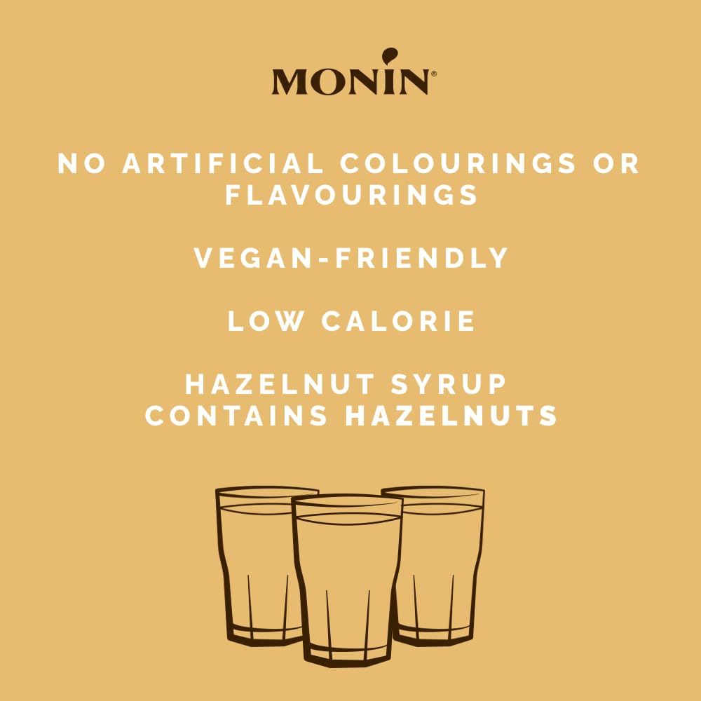 MONIN Premium Caramel Sugar Free Syrup 1L for Coffee and Cocktails. Vegan-Friendly, Allergen-Free, 100 Percent Natural Flavours and Colourings. Sugar-Free Coffee Syrup