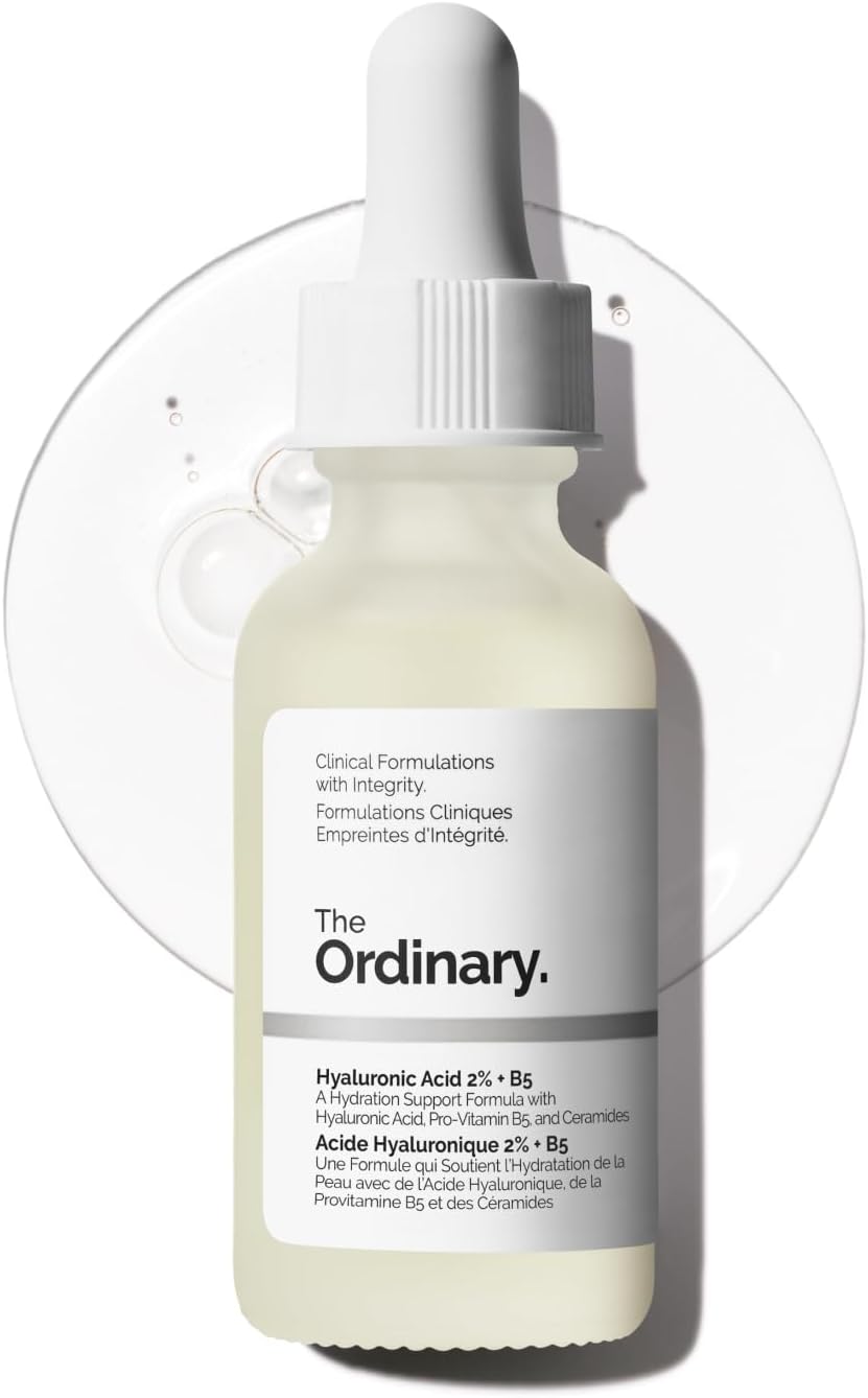 The Ordinary Hyaluronic Acid 2% + B5 (with Ceramides), Multi-Depth Hydration Serum for Plumper, Smoother Skin, 30ml