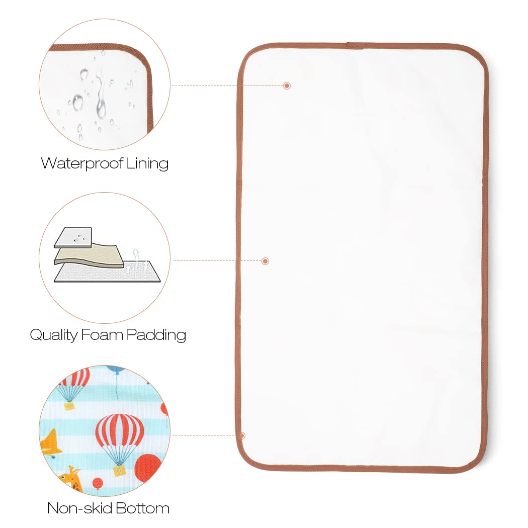 Lekebaby Foldable Travel Changing Mat Portable Baby Change Mat, Grey