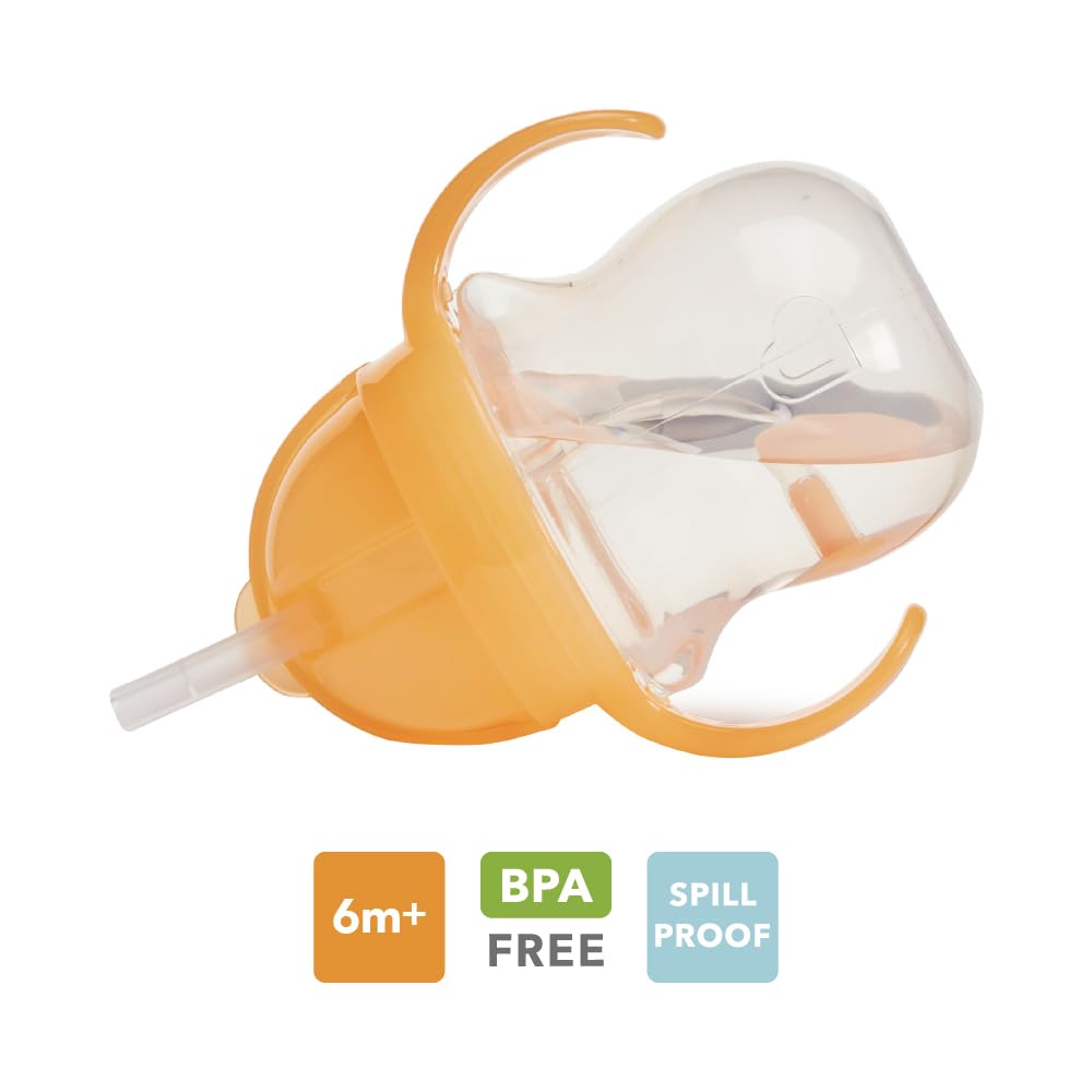 Munchkin Click Lock Tip & Sip Straw Cup Set| Baby & Toddler Sippy Cups with Straw| BPA Free Non Spill Cup| Dishwasher Safe Baby Straw Cup| Weighted Straw Childrens Cups| 7oz/207ml| 2 Pack| Pink/Purple